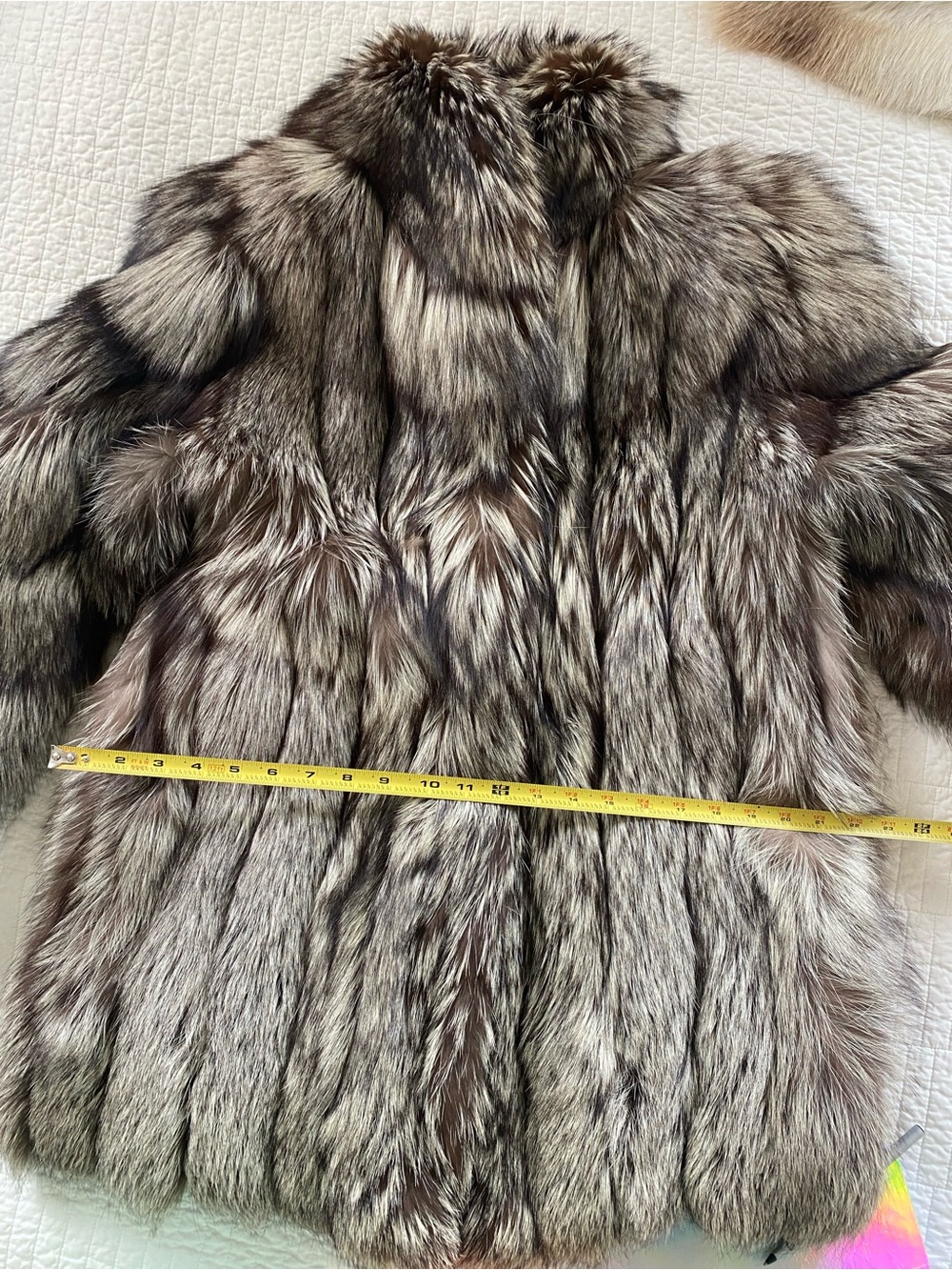 Saga Fox Silver Fox Fur Coat size Medium / Large (read description re: size) - Picture 7 of 10